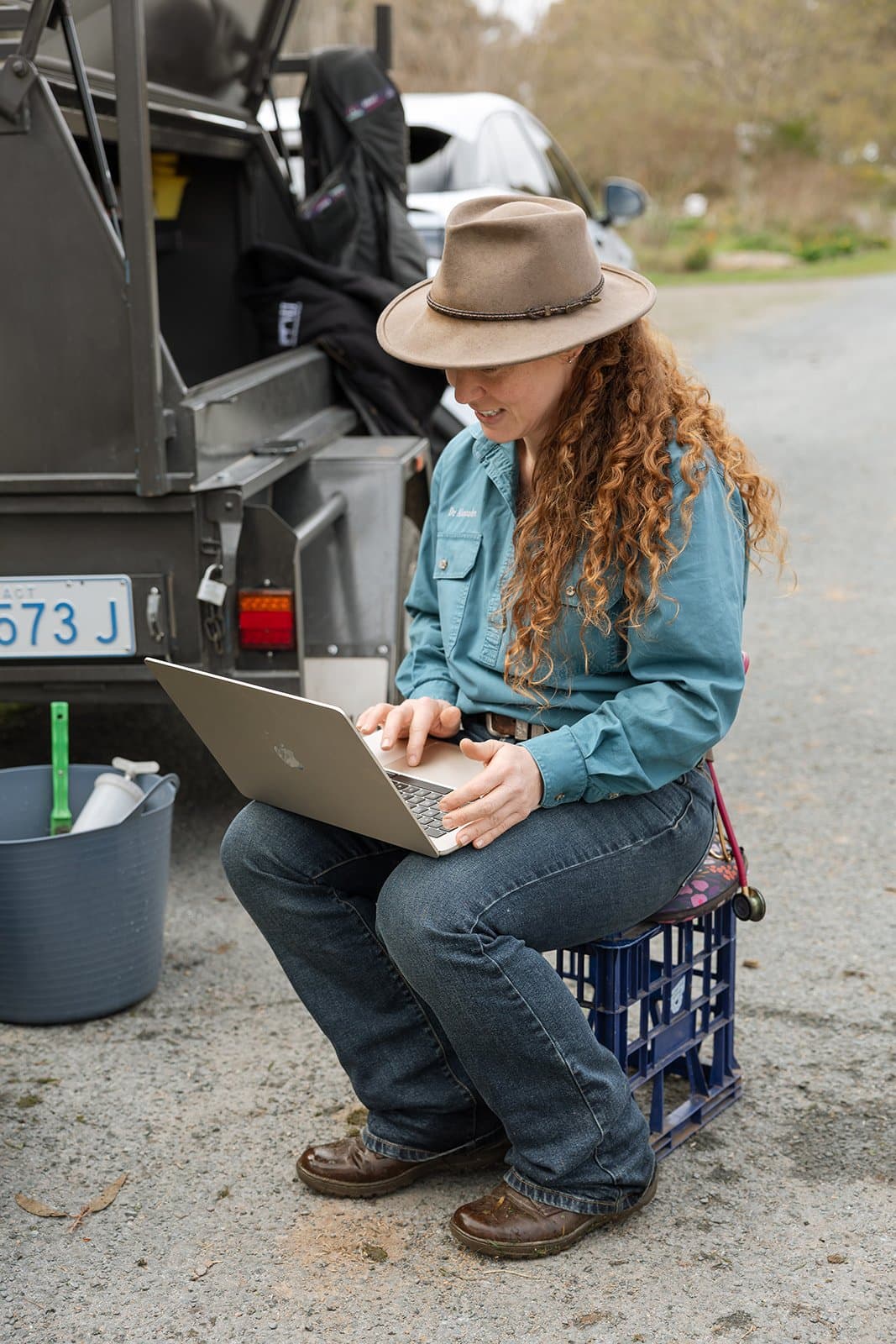 The mobile veterinary set-up, ready to work anywhere